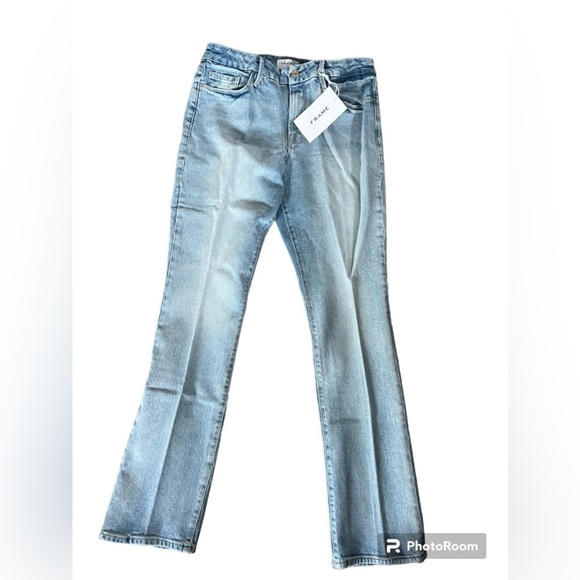 NWT FRAME Le Mini boot lightwash jeans - Picture 1 of 6